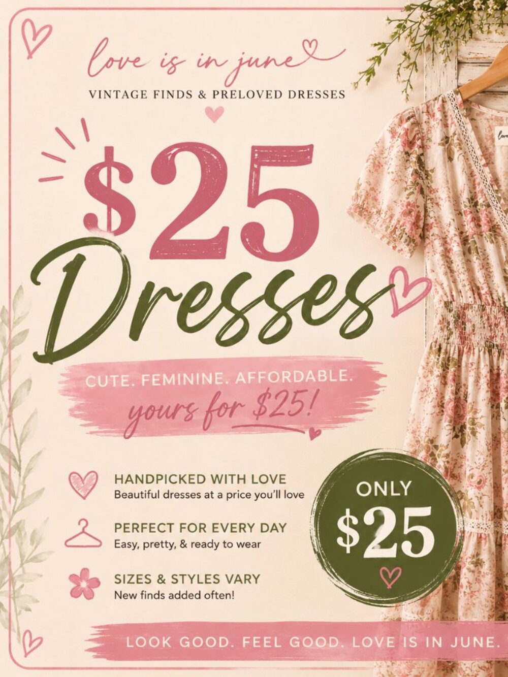 $25 DRESS SALE